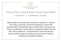 Spoločné vyhlásenie Akademického senátu a Vedenia TUKE - grafický formát